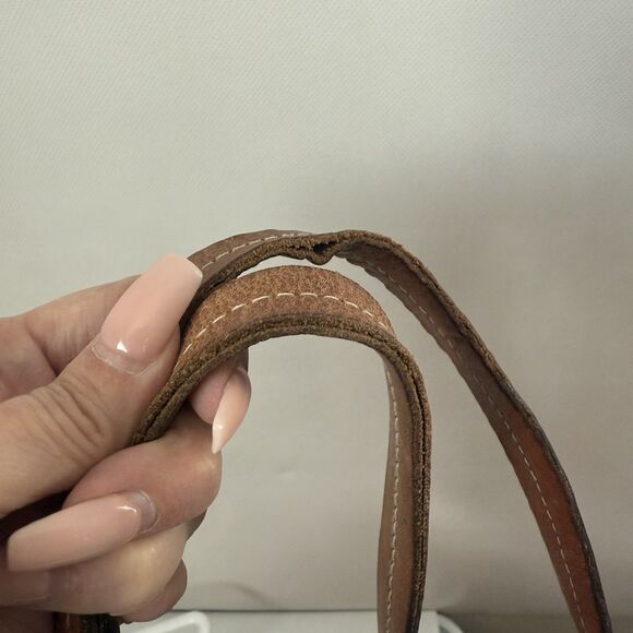 Patricia Nash Tote Leather Floral Pastels Brown Shoulder Bag Book Boho Hippie - Picture 8 of 11